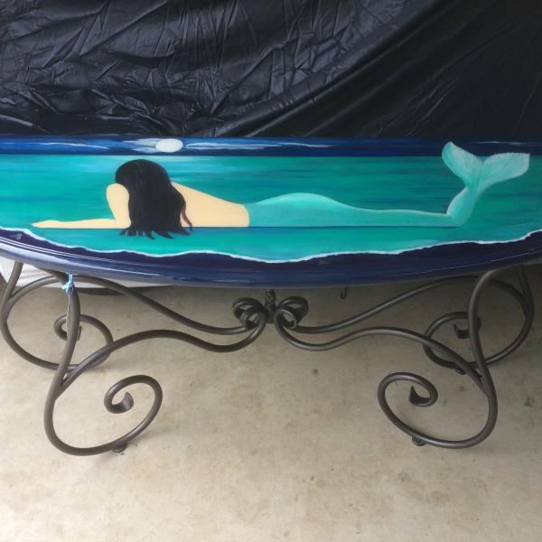 Photo of Hand Painted Mermaid Entry Table