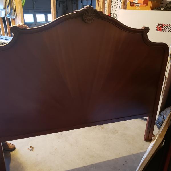 Photo of King Antique Wooden Headboard 