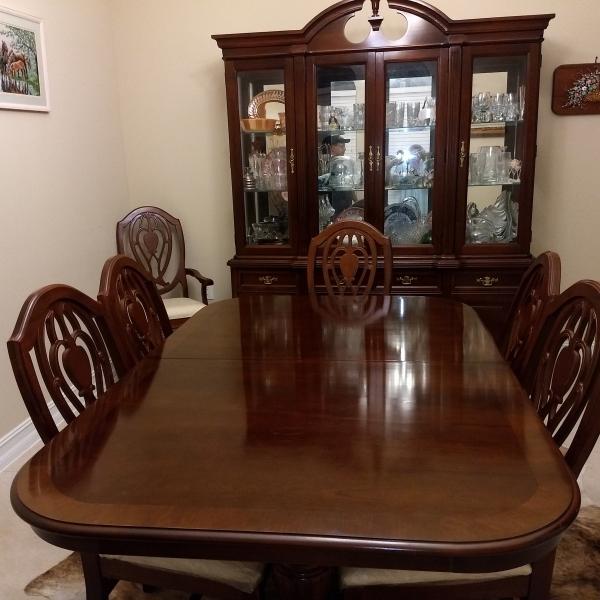 Photo of China Cabinet and dining room table for sale