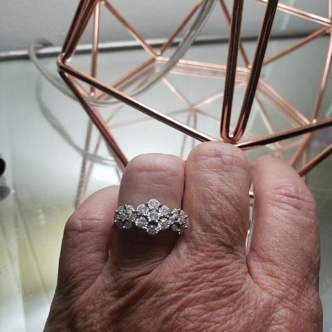 Photo of Tested Diamond and Sterling Silver Ring