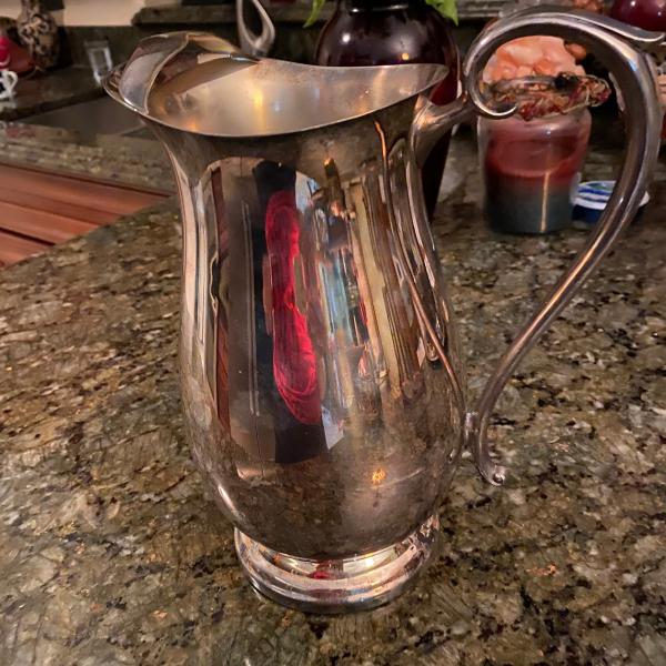 Photo of Dishes and cups $10. , Collectibles, Silver Water pitcher, Clothes