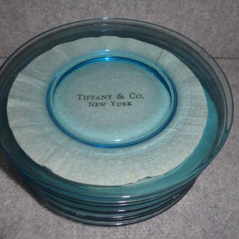 Photo of Salad/Dessert Plate Blue glass by TIFFANY