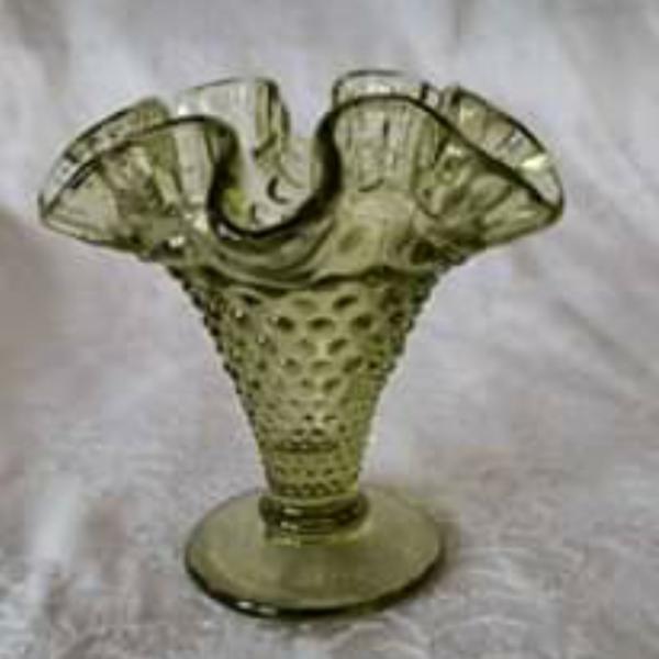 Photo of Fenton Green Trumpet Vase