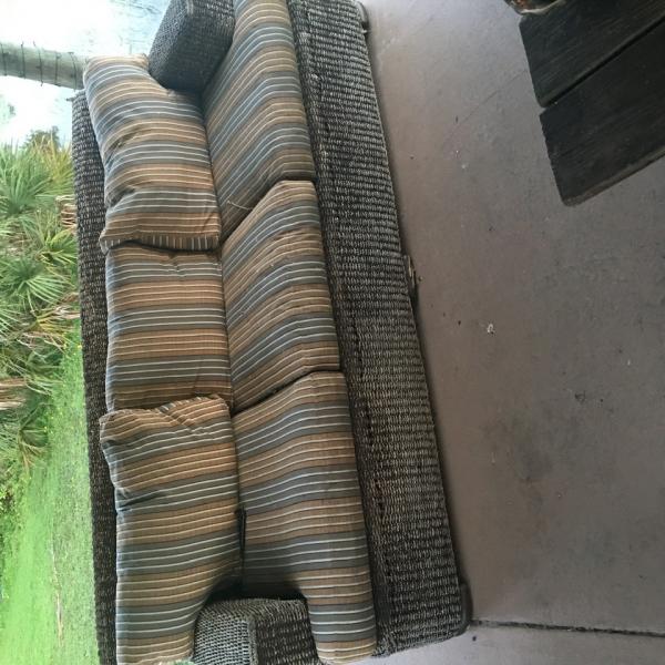 Photo of Outdoor wicker couch 