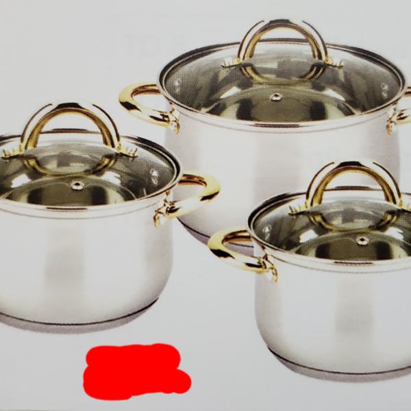 Photo of 6 pcs heavy gauge stainless steel pot belly set