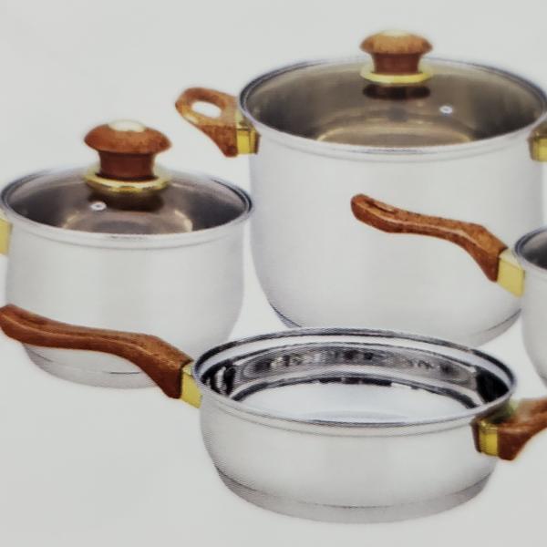 Photo of 7 pcs stainless steel cookware set with glass lid