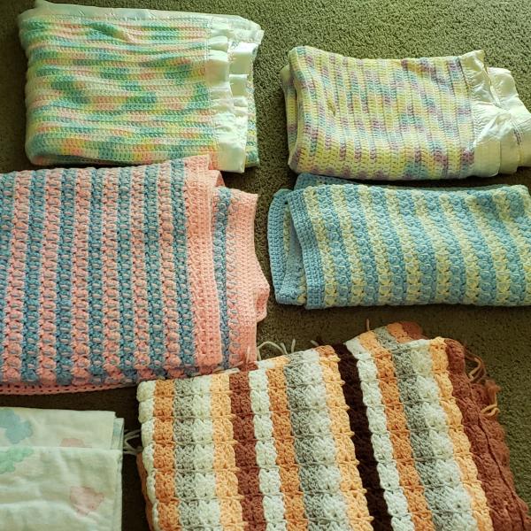 Photo of Hand made baby blankets.