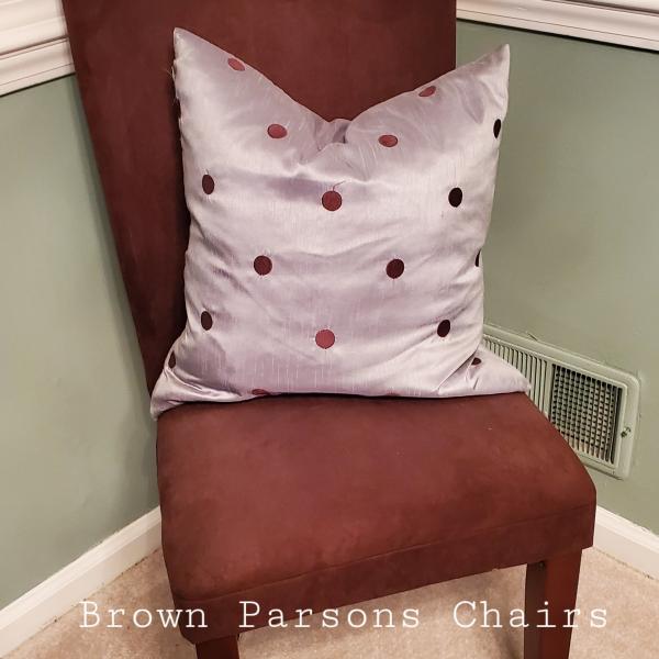 Photo of 2 Brown Parsons Chairs