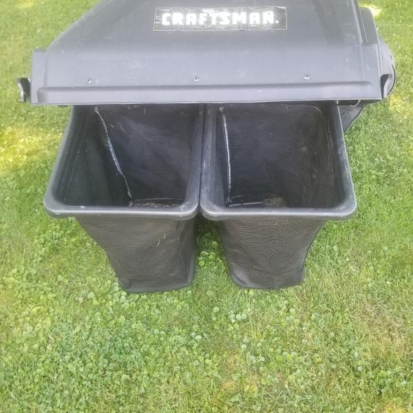 Photo of Craftsman grass twin bagger 24 inch 26 inch ride on attachment