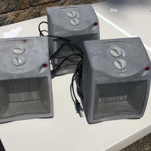 Photo of three space heaters