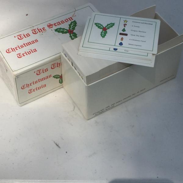 Photo of Christmas Trivia Cards in box