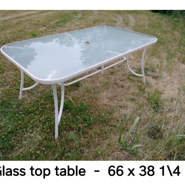 Photo of glass top table