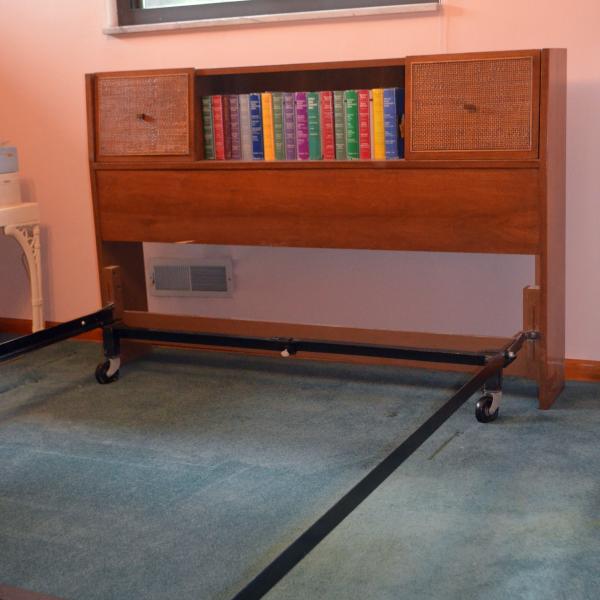 Photo of Bookcase Headboard and Full Size Bed Frame