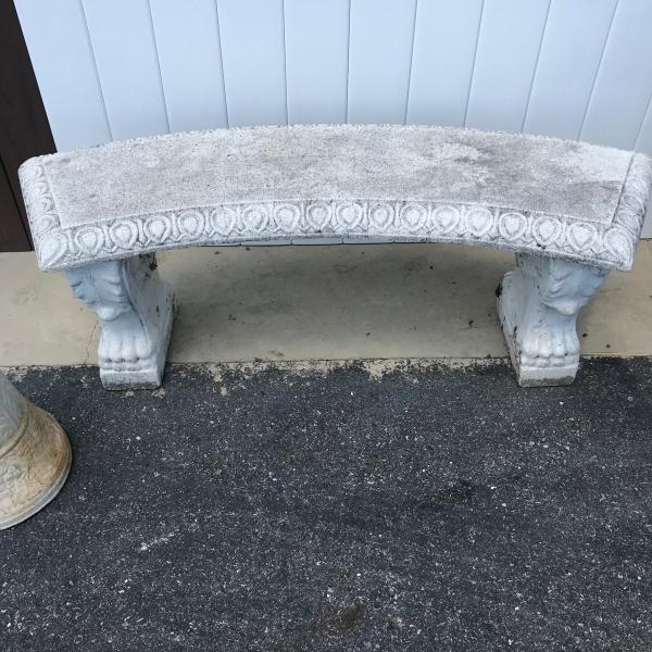 Photo of Concrete white bench