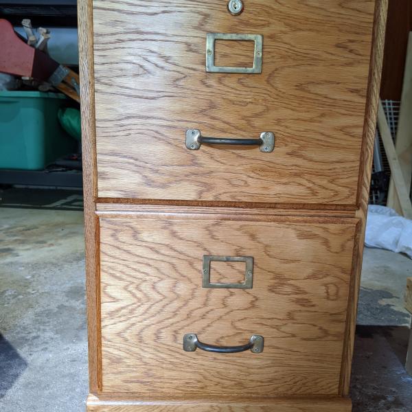 Photo of Oak Two Drawer File Cabinet