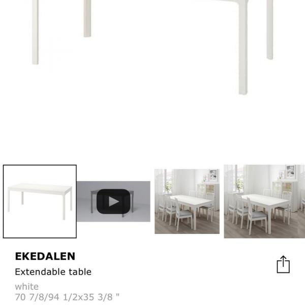 Photo of Ikea extendable dining table