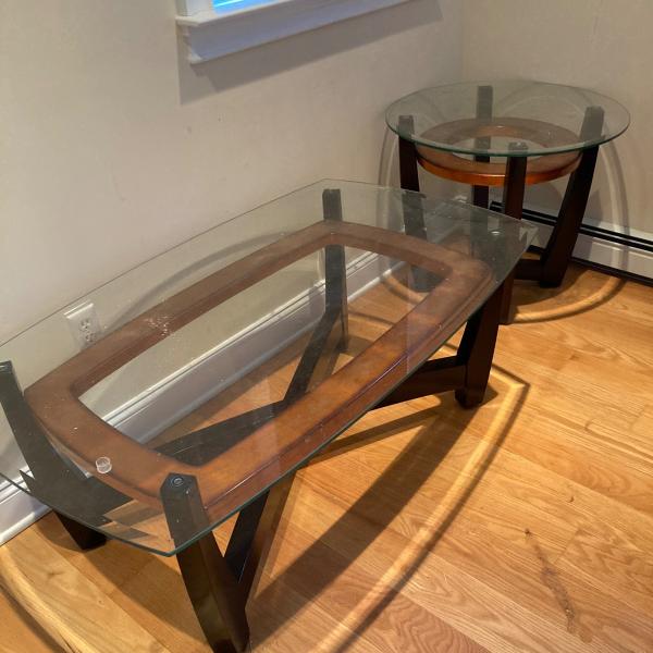 Photo of Glass top occasional tables