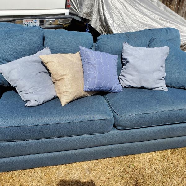 Photo of comfy couch and pillows