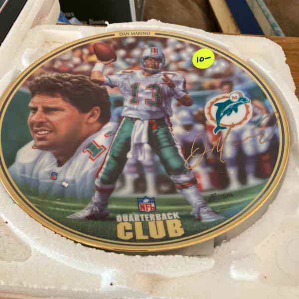 Photo of Collectible Mark Mcquire plates and Miami Dolphin plate 