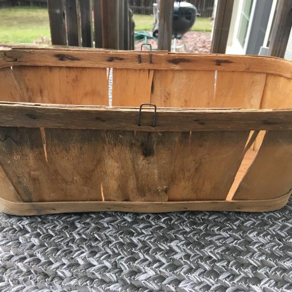 Photo of Rustic wood fruit basket