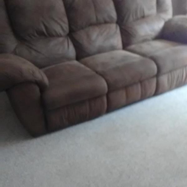 Photo of Brown reclining couch