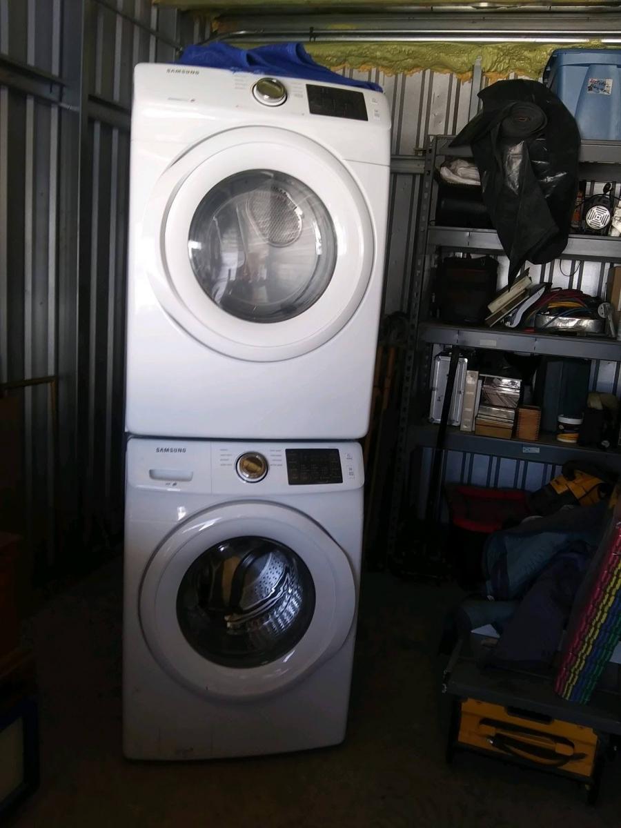 Samsung stackable frontloader washer and dryer snaplist