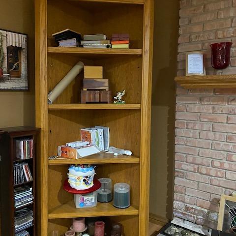 Photo of Hand crafted solid oak corner shelf with 5 shelves