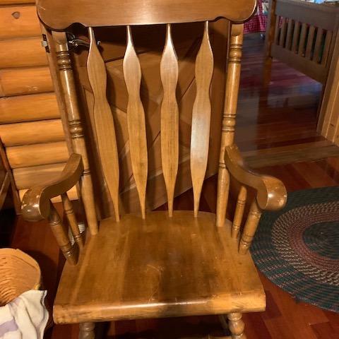 Photo of Wonderful solid oak rocking chair
