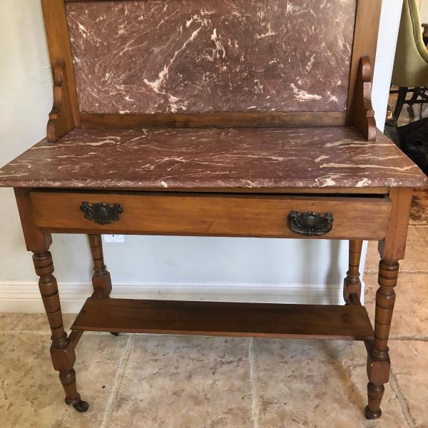 Photo of Small antique marble buffet