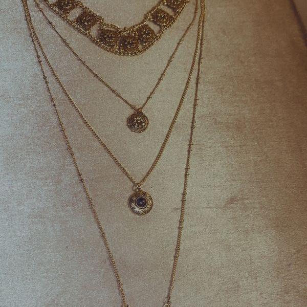 Photo of Gold Multi Layer Necklace