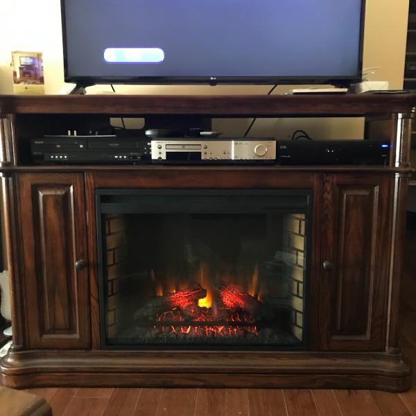 Photo of Electric Fireplace Entertainment and Storage