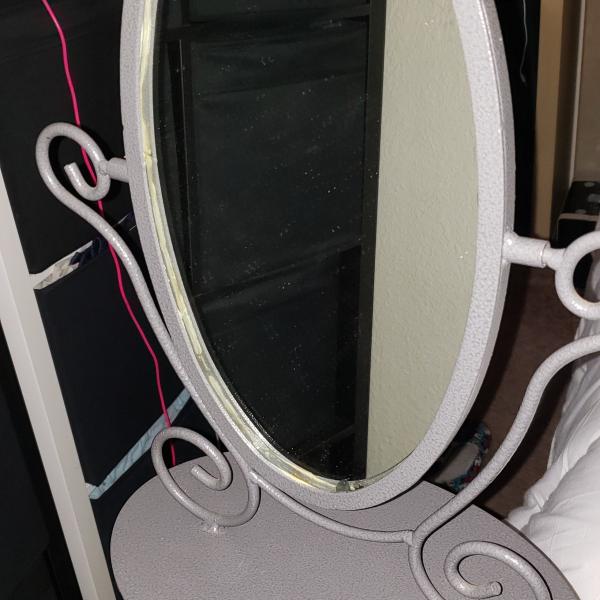 Photo of Table top metal frame mirror 