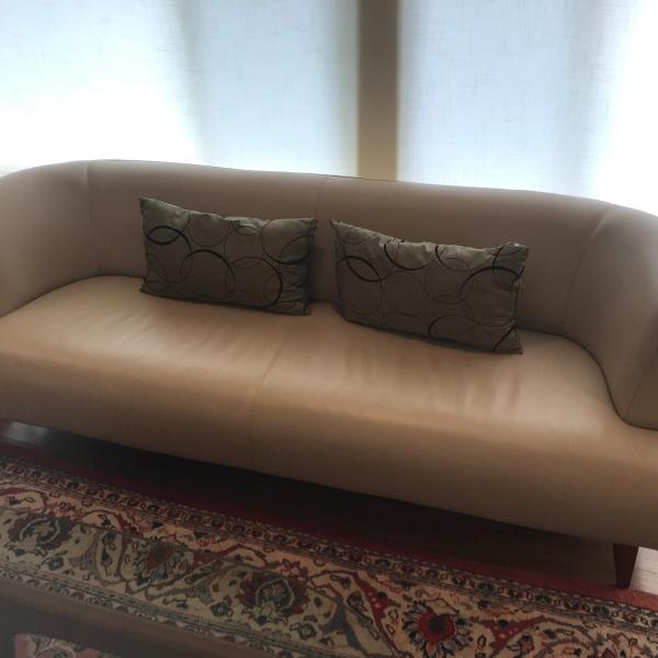 Photo of 84” leatherRoom & Board Sofa