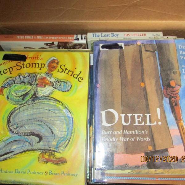 Photo of 14 Cases of Kids Books 40 or more books in each case ~ $10.00 per Case 