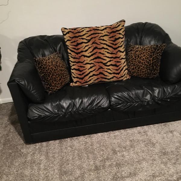 Photo of Leather loveseat and couch