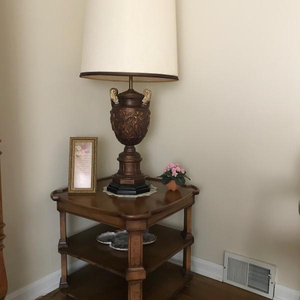 Photo of Table and classical lamp 