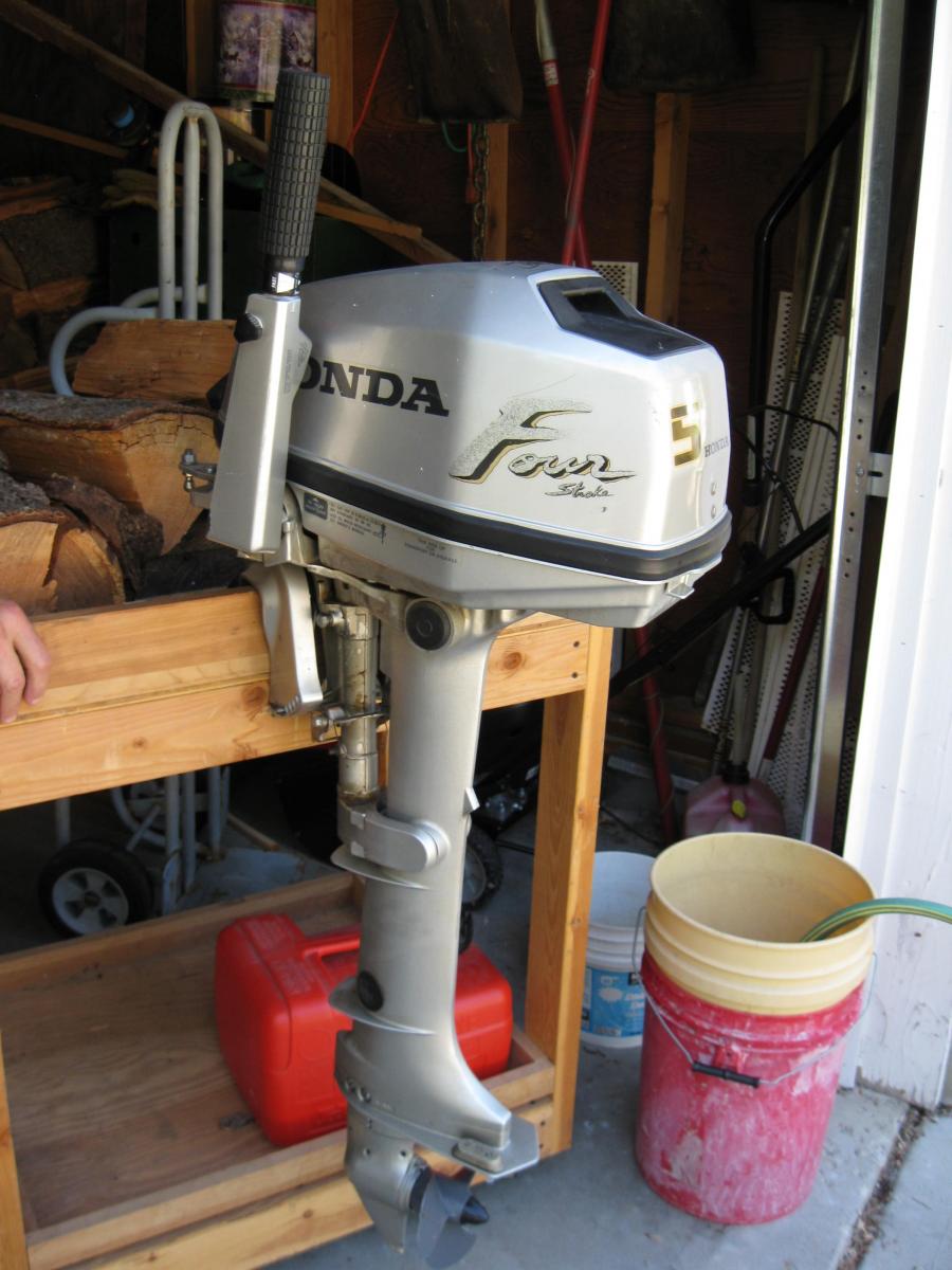 5 hp new Honda trolling motor with extra long shaft. snaplist