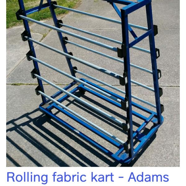 Photo of rolling fabric cart