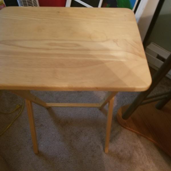 Photo of 2 wood tv tables