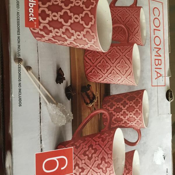 Photo of BRAND NEW EXPENSIVE COLOMBIA 6 piece mug set