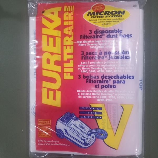 Photo of Genuine Eureka Filteraire Type V Vacuum Cleaner Bags 57698 3 Pack