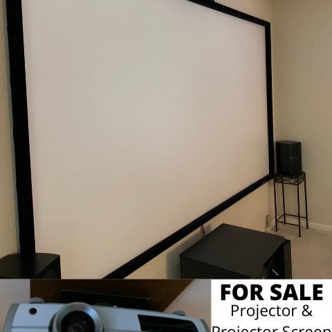 Photo of Projector & Projector Screen 