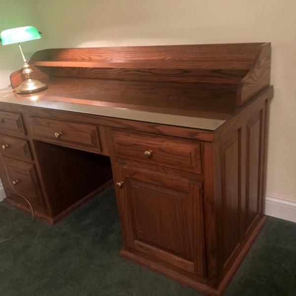Photo of Solid oak handcrafted desk