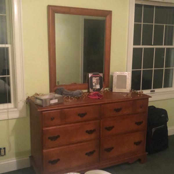Photo of Maple dresser with mirror
