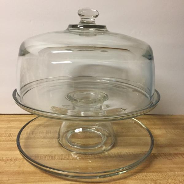 Photo of Cake Dish with Cover. Glass