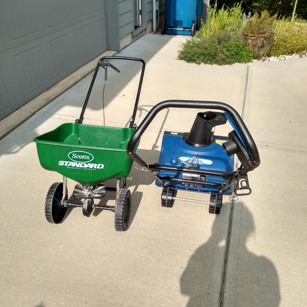 Photo of Electric Snow Thrower,  Scotts Lawn Spreader