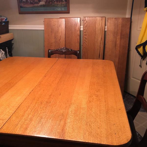 Photo of Antique Solid Oak Dining Table