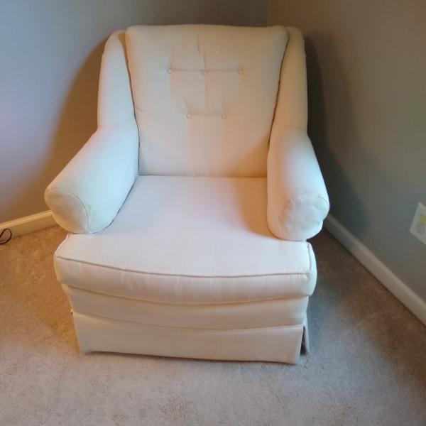 Photo of Arm Chair, White fabric, 