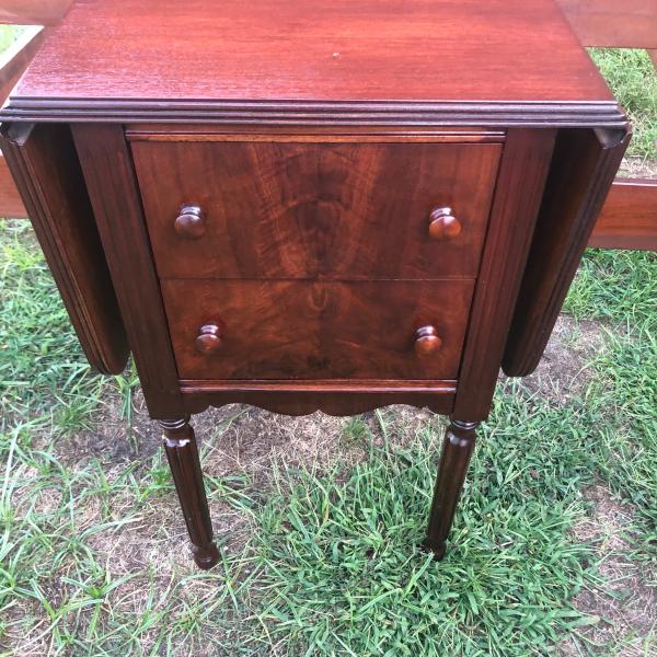 Photo of Antique nightstand with drop leaves