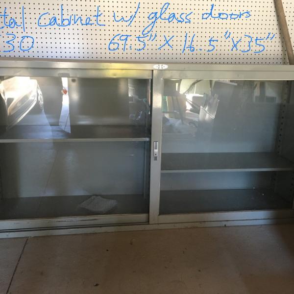 Photo of Metal Cabinet with glass doors